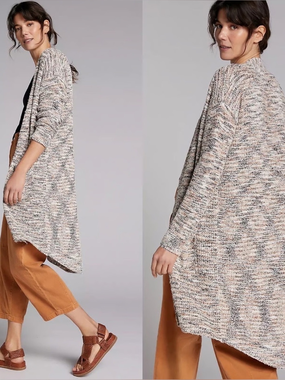 Anthropologie Pilcro Size Medium Padma Space-Dyed Cardigan Comfy Neutral